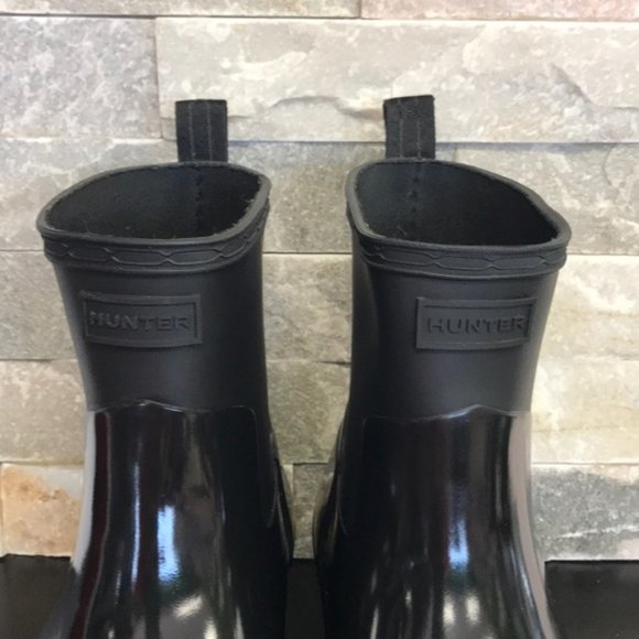Hunter Refined Low Heel Biker Rain Boot - Picture 9 of 14